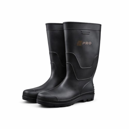 ربل بوت أسود برقبة - Black Leather Work Boots