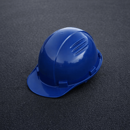خوذة سلامة عمال أزرق Safety Helmet ( صناعة وطنية )
