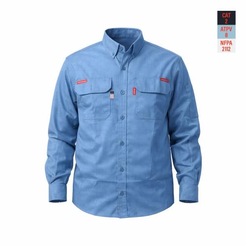 لبس شركة الكهرباء السعودية الجديد - قميص أزرق FRC...