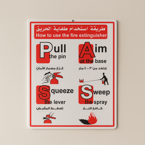 لوحة طريقة استخدام الطفاية - بلاستيكية مقاس 20×25...