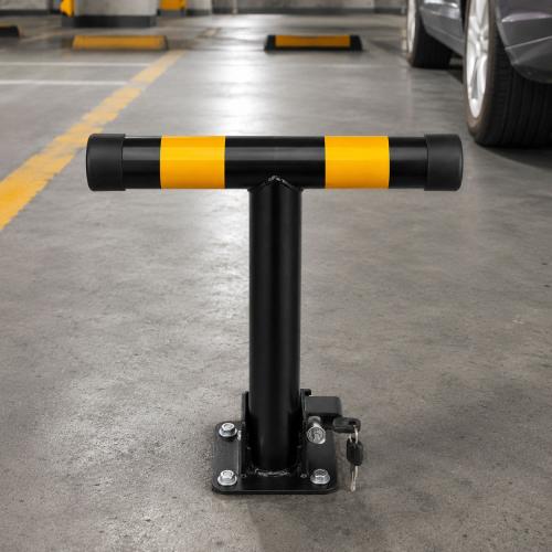 Manual Parking Space Barrier - Yellow/Black, 40 cm Height