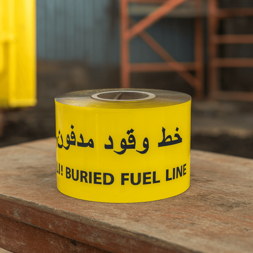 شريط تحذيري ممغنط detectable warning tape خط وقود...