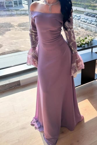 فستان مطرز خرز