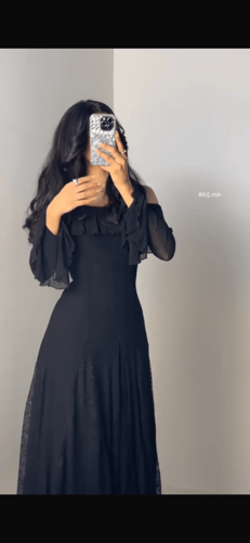 فستان ميد اكمام طويله