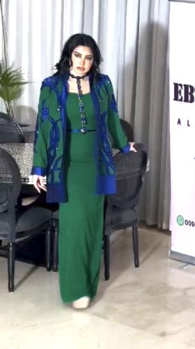 فستان سهرة اخضر