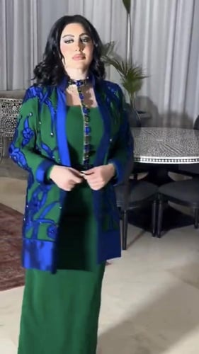 فستان سهرة اخضر