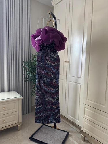 فستان سهره ترتر ثلاثه لون