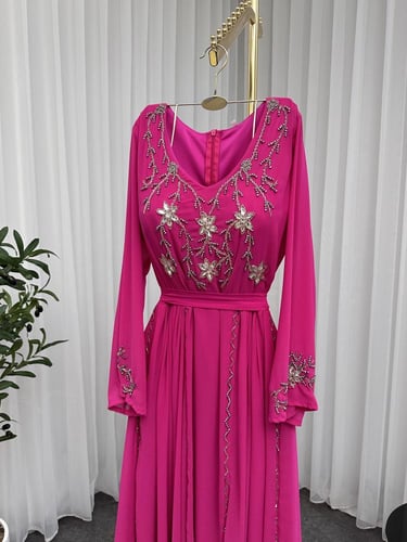 جلابيه مطرزه لونين