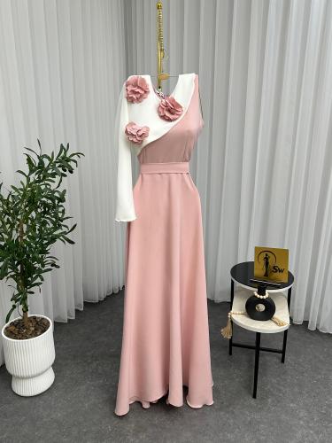 فستان ناعم ورد