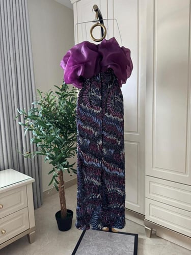 فستان سهره ترتر ثلاثه لون