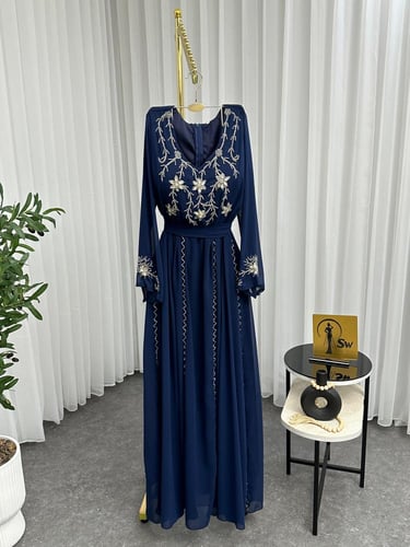 جلابيه مطرزه لونين