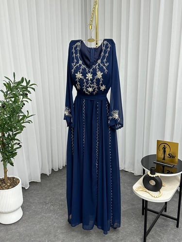 جلابيه مطرزه لونين