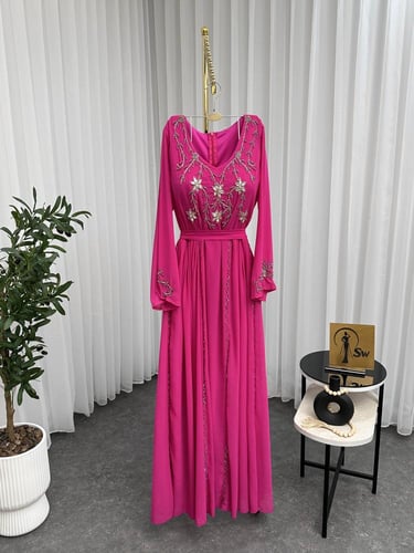 جلابيه مطرزه لونين