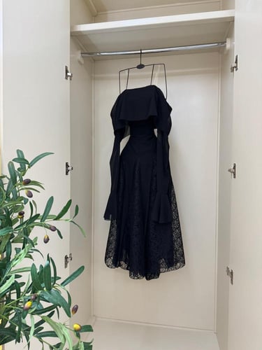 فستان ميد اكمام طويله