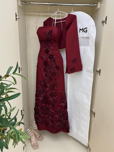 فستان سهرة جاكت قطعتين