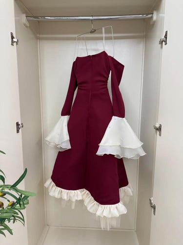 فستان ميد عودي راقي