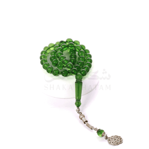 سبحة بكلايت تفاحي شفاف 45