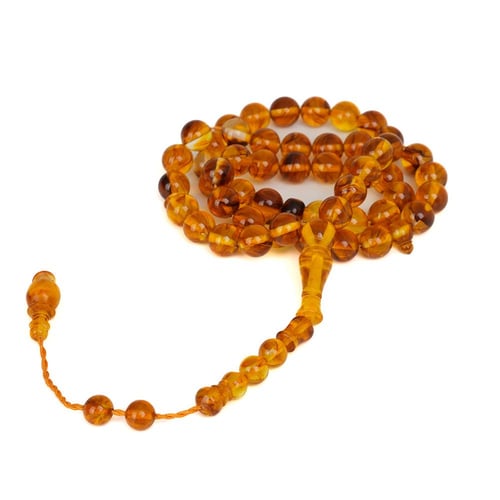 مسباح تراب الكهرمان البولندي قصة دائرية 51 خرزة