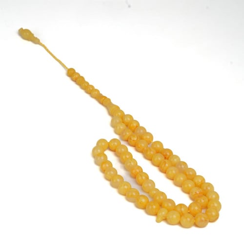 مسباح تراب الكهرمان البولندي قصة دائرية 51 خرزة