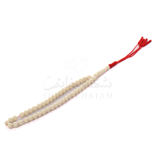 سبحة بكلايت أبيض 45 تفصال أحمر