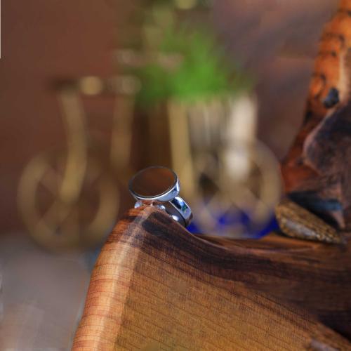 خاتم فضة ملكي حجر النمر عيار 925 أسترليني