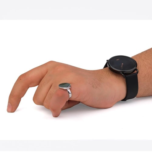 خاتم فضة ملكي أخضر عيار 925 أسترليني