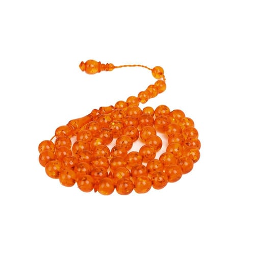 مسباح تراب الكهرمان البولندي قصة دائرية 51 خرزة بل...