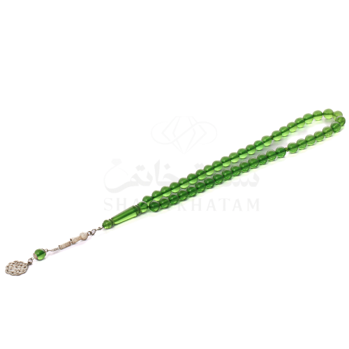 سبحة بكلايت تفاحي شفاف 45