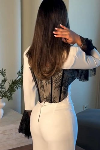 جمبسوت العيد خامة باربي مع دانتيل فرنسي