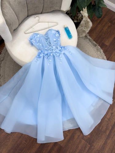 فستان خامة اورجنزا كوري مطرز ورود