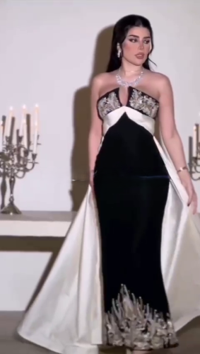 فستان سهره انيق الوان متناسقه تطريز يدوي فاخر