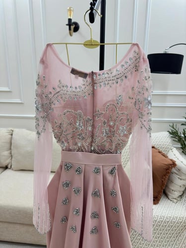 فستان انيق وفخم تطريز فاخر خامه تفته