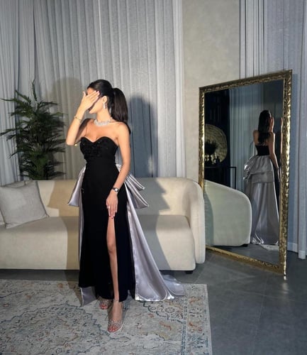 فستان سهره خامه باربي الذيل تفته تطريز انيق