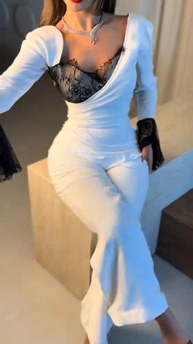 جمبسوت العيد خامة باربي مع دانتيل فرنسي