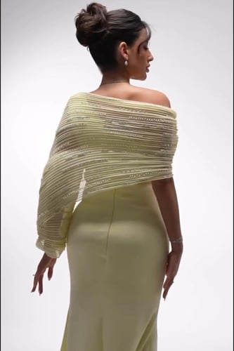 فستان ميكادو لمعه الالوان: زهري برغندي ابيض اسود ب...