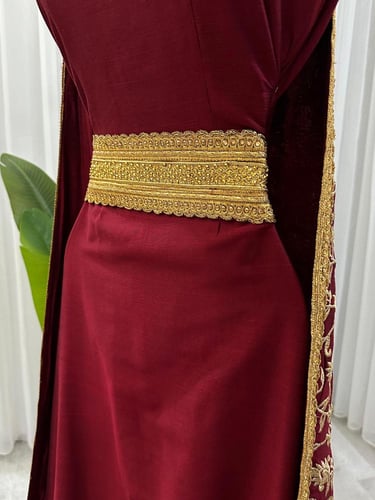 فستان رمضاني فخم تطريز كمبيوتر مع لولو