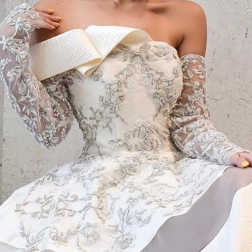 خامة جازار سهرة+كلفة تطريز سهرة بالشغل الاصلي