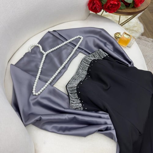 فستان سهرة الخامة باربي +تطريز يدوي +الذيل تفته ست...