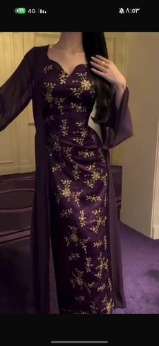 فستان انيق طباعه كمبيوت مع شيفون