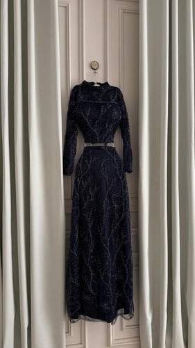 فستان سهرة كلفة مطرزه بشغل احترافي