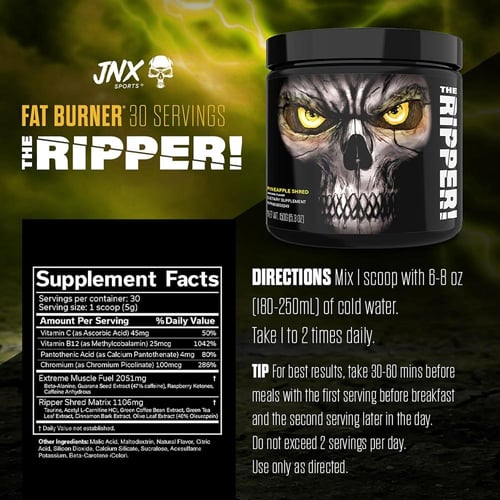 The Ripper، حارق دهون، بتوت العليق الأزرق، 5.3 أون...