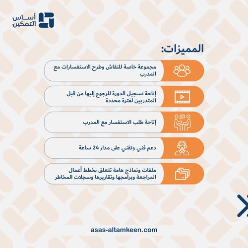 دورة الممارسة العملية للتدقيق الداخلي