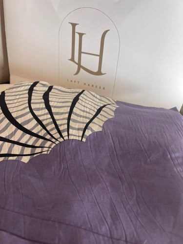 شرشف صلاة قماش كويتي بارد مشجر واسع وقطن ناعم نظام...