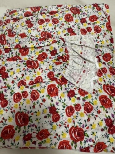 شرشف صلاة قطن مشجر مطاط واسع جامبو بارد وطرحه متصل...