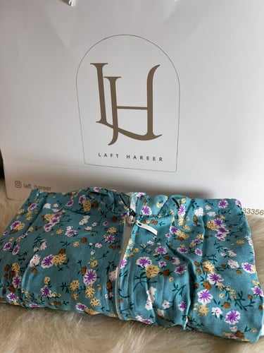 شرشف صلاة قطن مشجر سحاب واسع جامبو وطرحه متصله