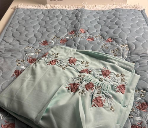 طقم شرشف صلاه مرد مطرز مبطن