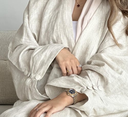 Button Sleeves – Beige