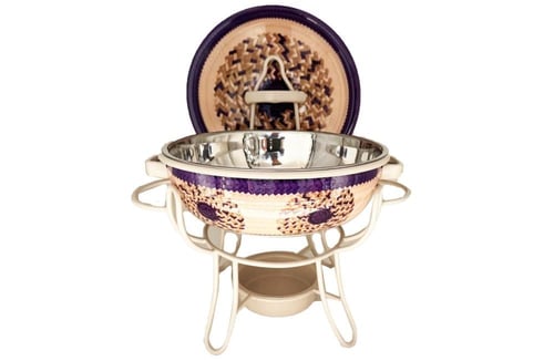 سخان بوفية بنقشة الخوص بغطاء