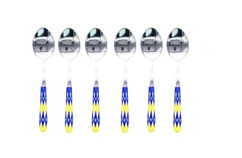 ملاعق حلى (صغيره) ازرق عدد 6 ملعقة