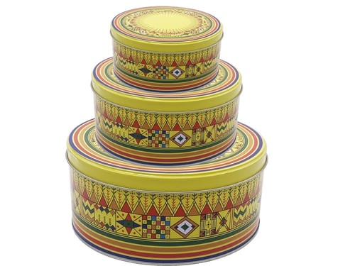 طقم مطبقية تصميم القط العسيري دائري عدد 3 حبه